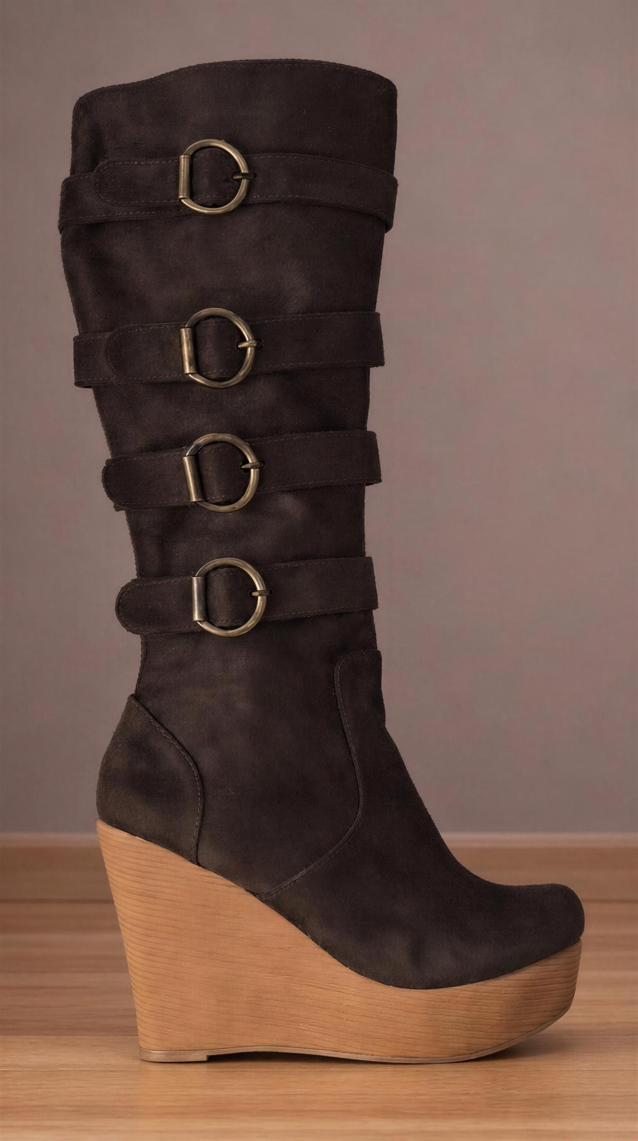 Botas Café con Correas