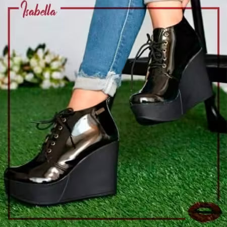 Botin charol negro