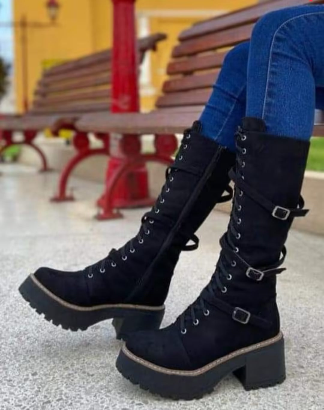 Botas gamuza negro
