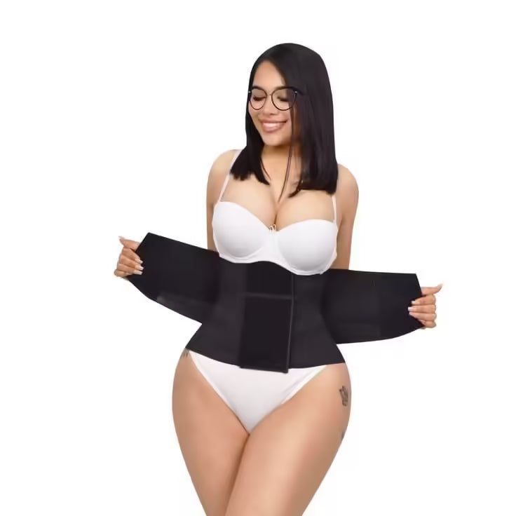 Faja Cinturilla reloj de arena negra