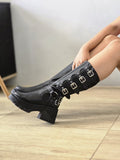 Botas eco-cuero negro
