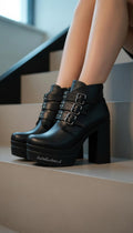 Botines eco-cuero negro