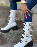 Botas ecocuero blanco
