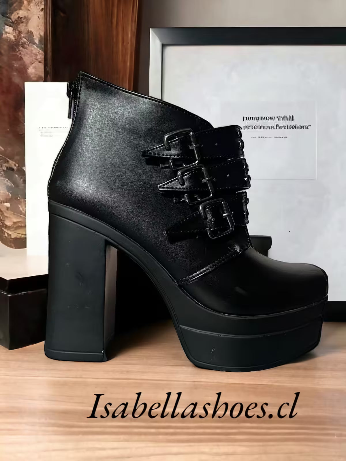 Botines eco-cuero negro