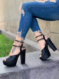 Sandalias eco-cuero peruano negro