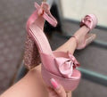 Sandalias seda nude