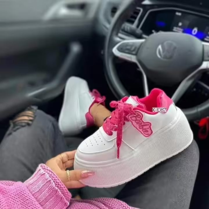 zapatillas barbie blanco