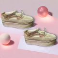 Sandalias gamuza beige