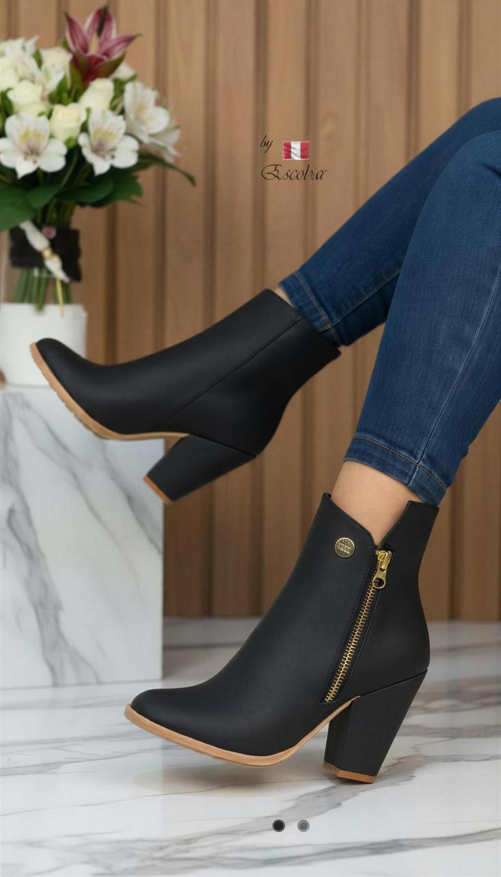Botines negro Eco cuero