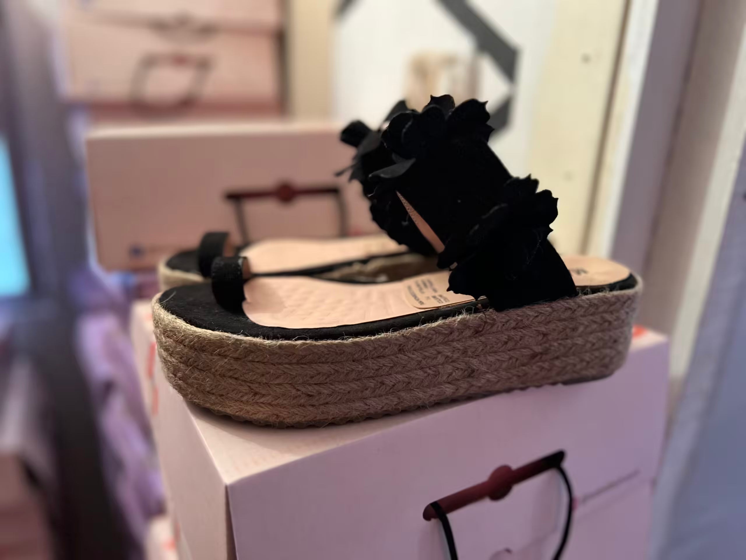 sandalias gamuza negro