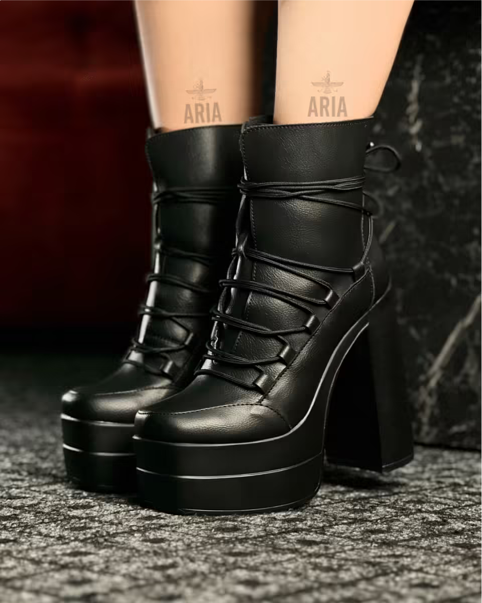 Botines eco-cuero negro