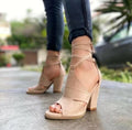Sandalias gamuza color papa