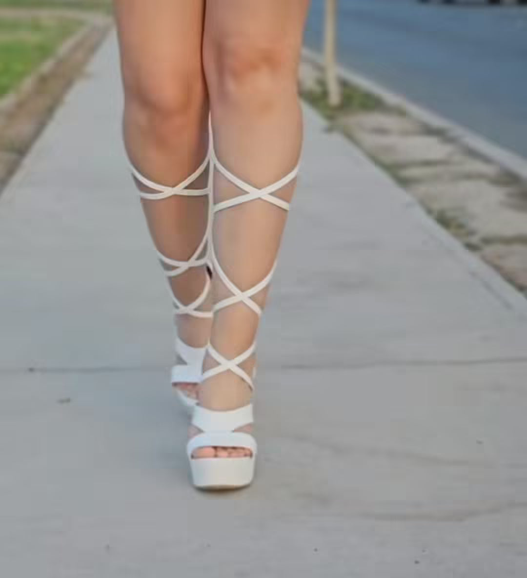 Sandalias eco-cuero peruano blanco