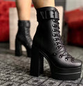 Botines negro ecocuero peruano