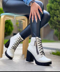 Botines blanco ecocuero