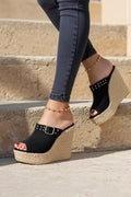 Sandalias gamuza negro
