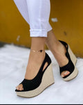 Sandalias gamuza color negro
