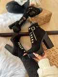 Botines negro gamuza