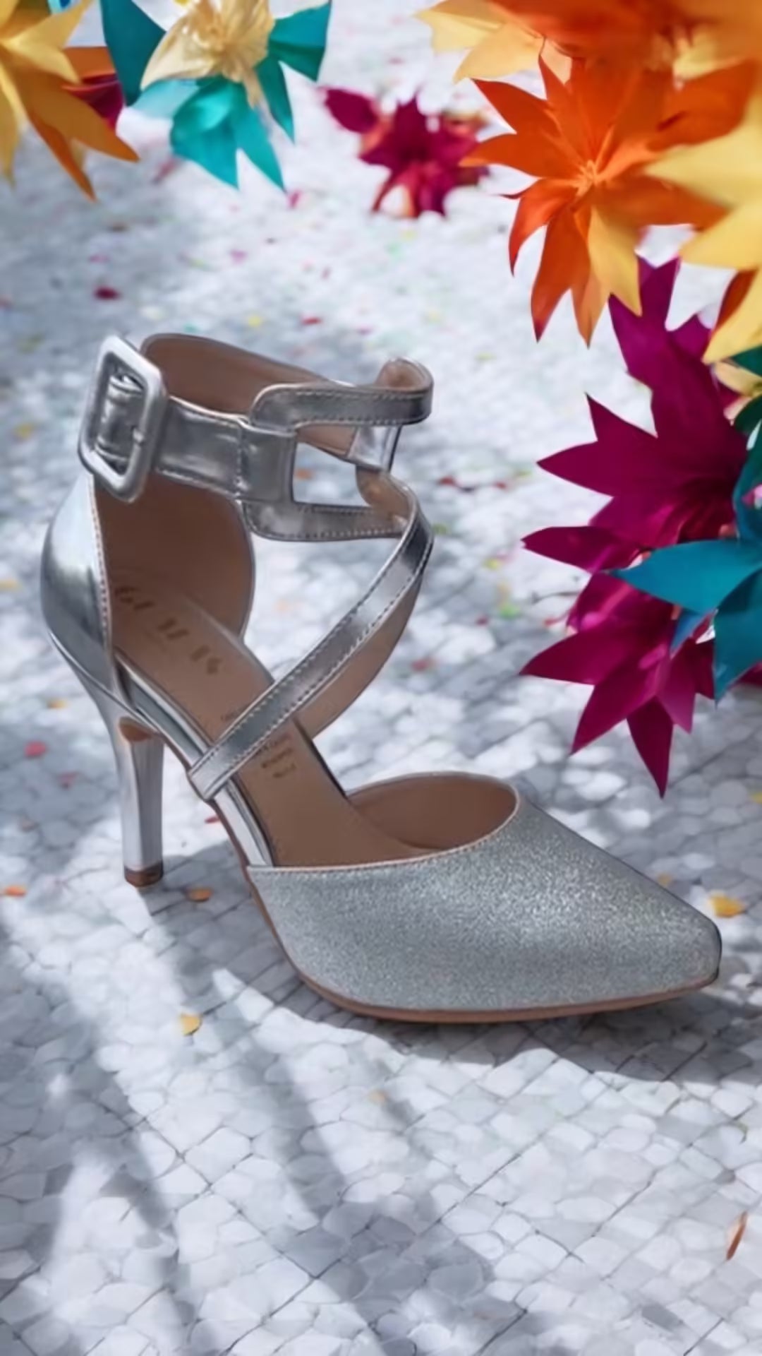Sandalias eco-cuero peruano plata