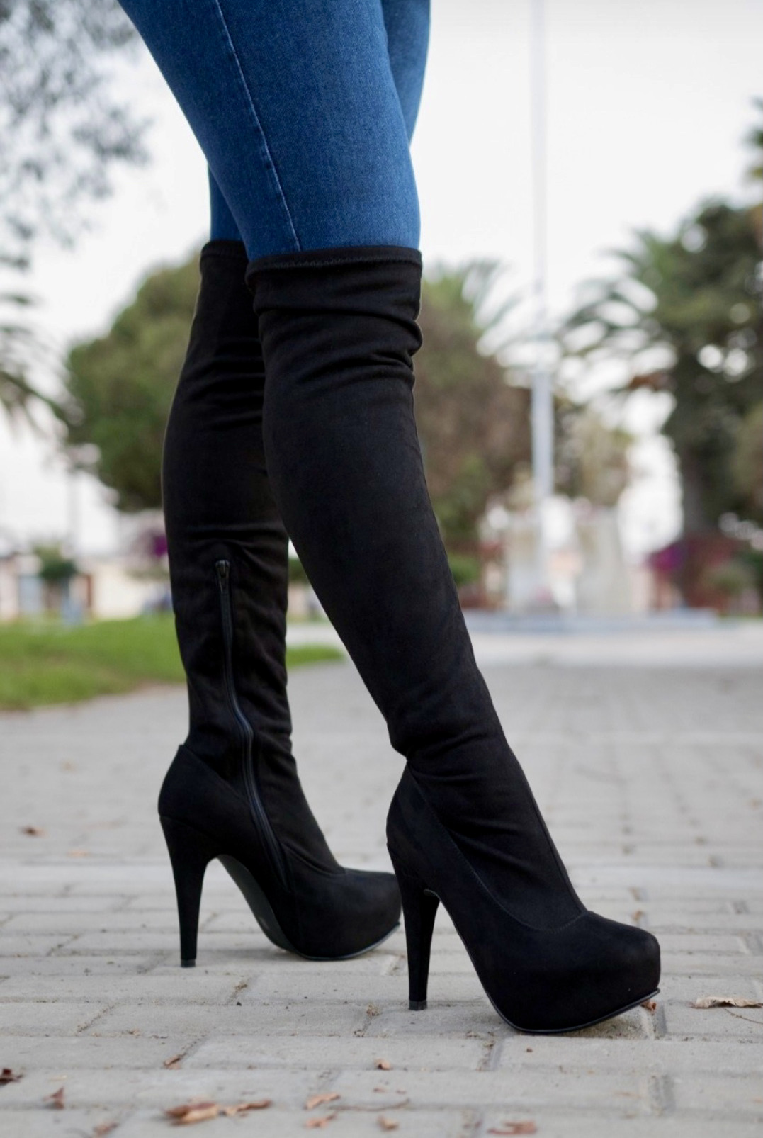 Recoger hojas Atrás, atrás, atrás parte Incienso Bucaneras gamuza negro (b_155_ngo) - Isabella shoes